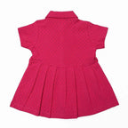 Newborn Polka Dots Frock - Shocking Pink
