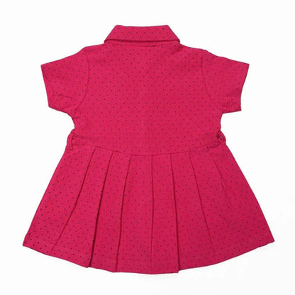 Newborn Polka Dots Frock - Pink