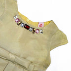 Girls Fancy Frock - Light Golden