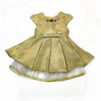 Girls Fancy Frock - Light Golden