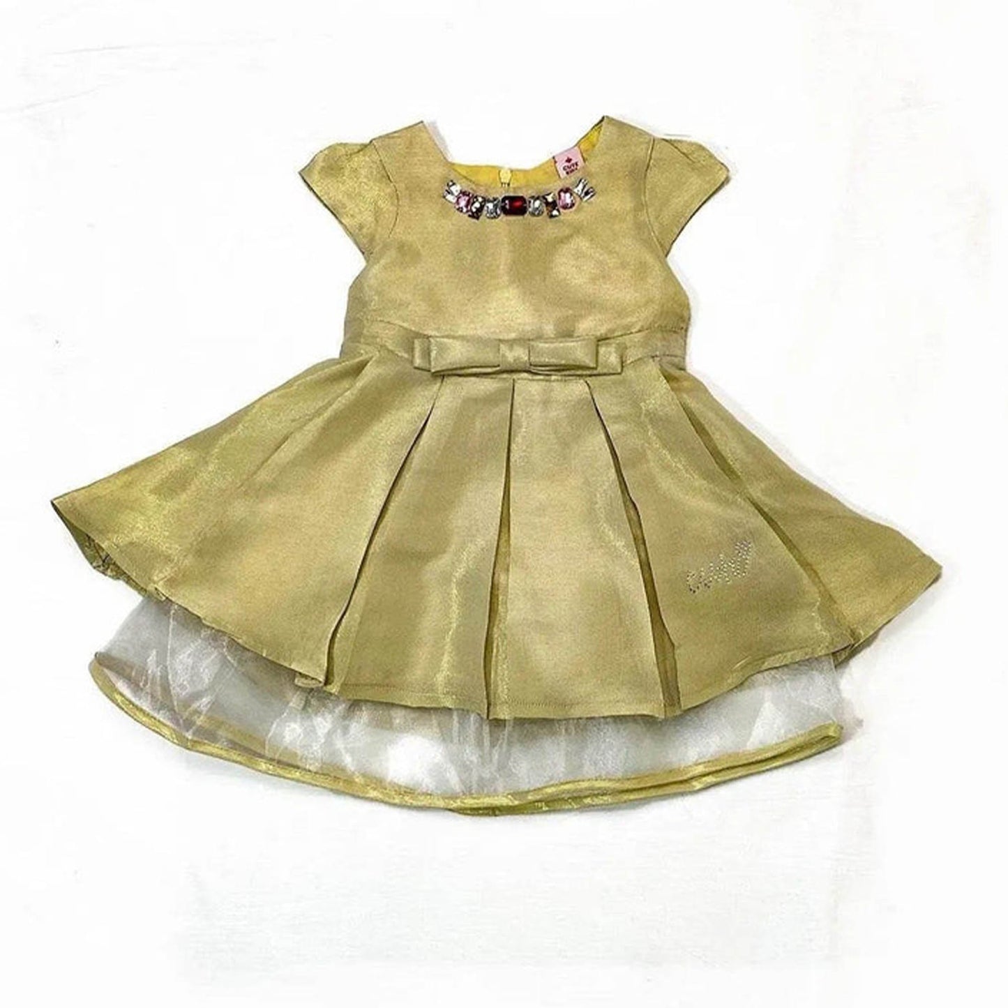 Girls Fancy Frock - Light Almond
