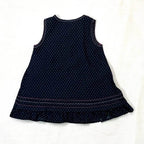 Girls Embroided Dobby Frock - Black