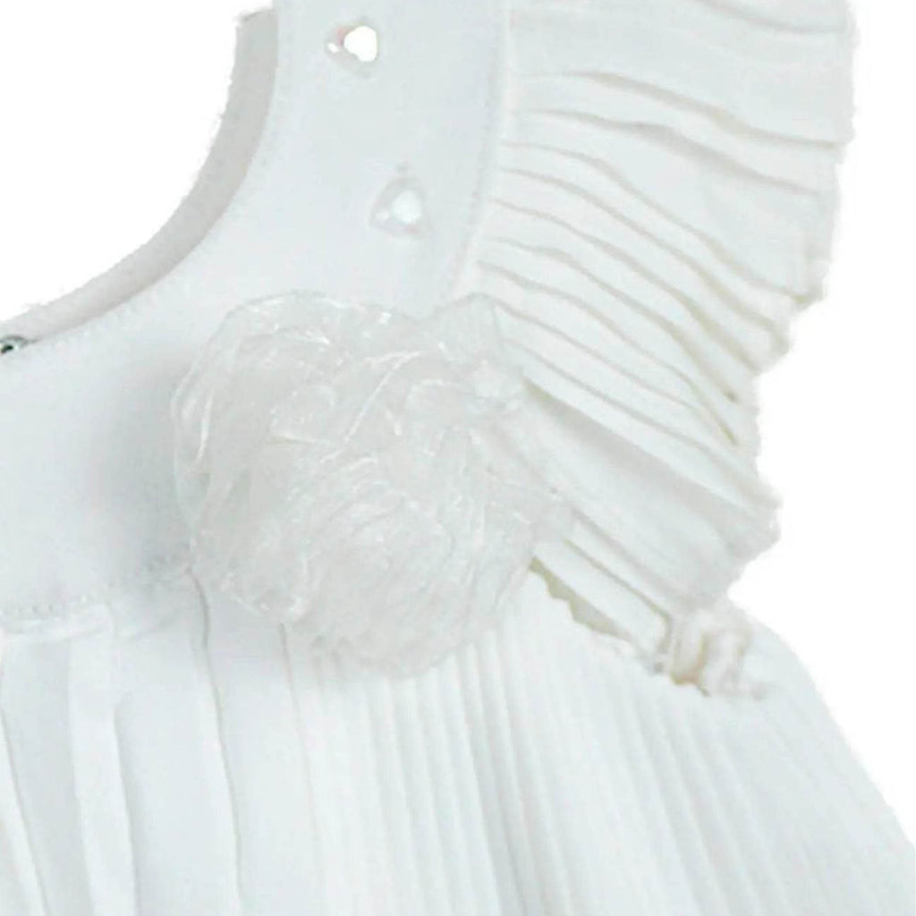 Newborn Bow Frock - White