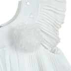 Newborn Bow Frock - White