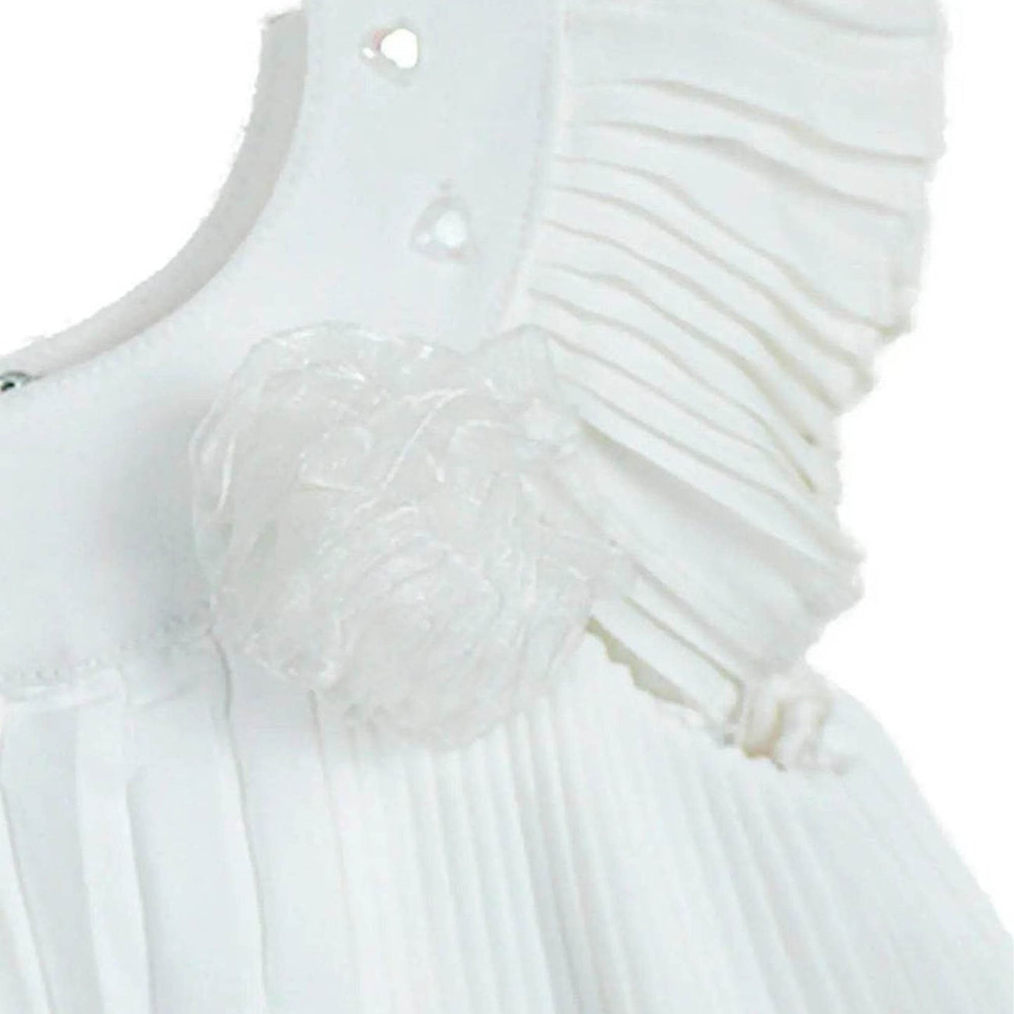 Newborn Bow Frock - White