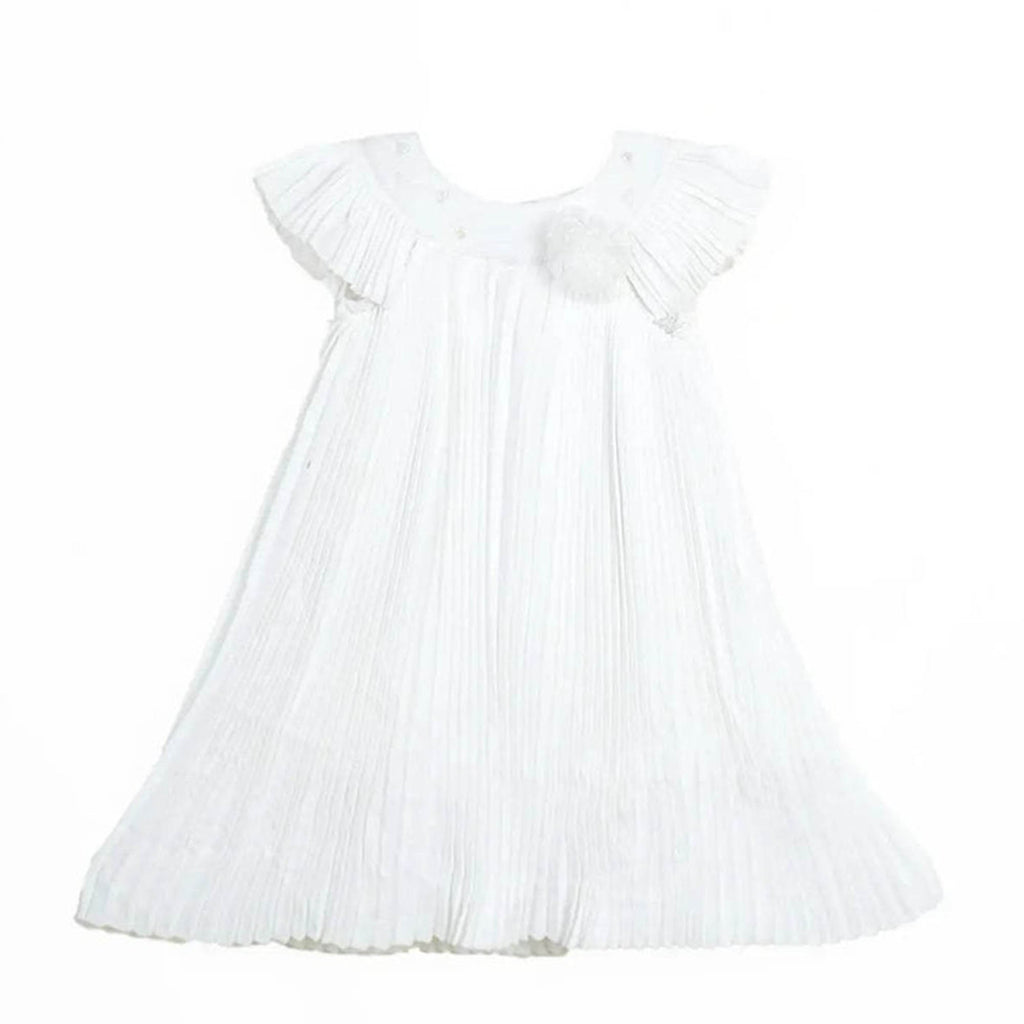 Newborn Bow Frock - White
