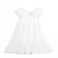 Newborn Bow Frock - White