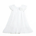 Newborn Bow Frock - White