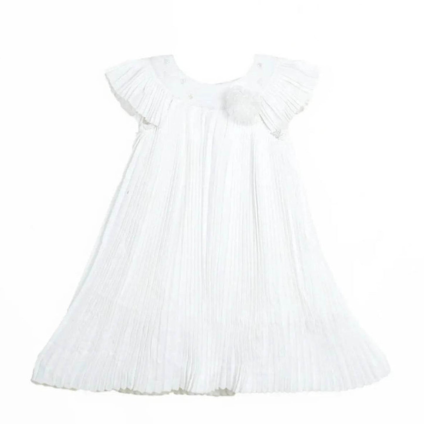 Newborn Bow Frock - White