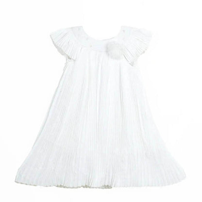 Newborn Bow Frock - White
