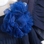Newborn Fancy Bow Frock - Navy