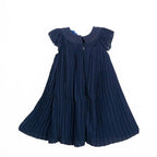 Newborn Fancy Bow Frock - Navy