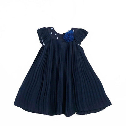 Newborn Bow Frock - Blue