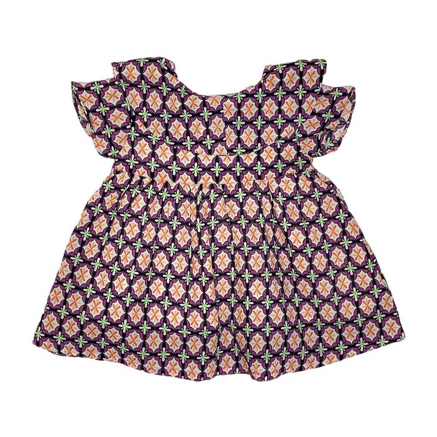 Girls Lawn Frock – Purple