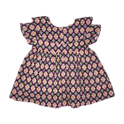 Girls Lawn Frock – Purple