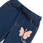 Butterfly Denim Pants - Dark Shade