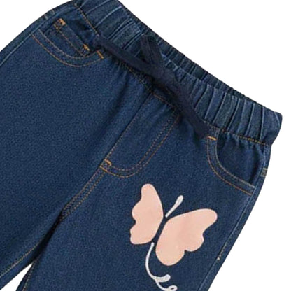 Butterfly Denim Pants - Dark Shade