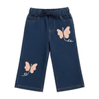 Butterfly Denim Pants - Dark Shade