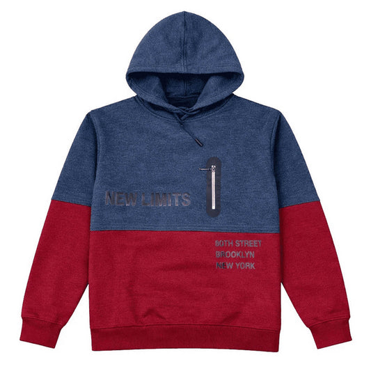 Boys Hoodie - Blue & Maroon