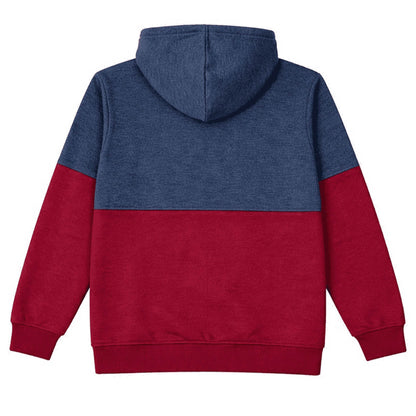 Boys Hoodie - Blue & Maroon