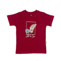 Girl Printed Top - Maroon
