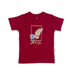 Girl Printed Top - Maroon