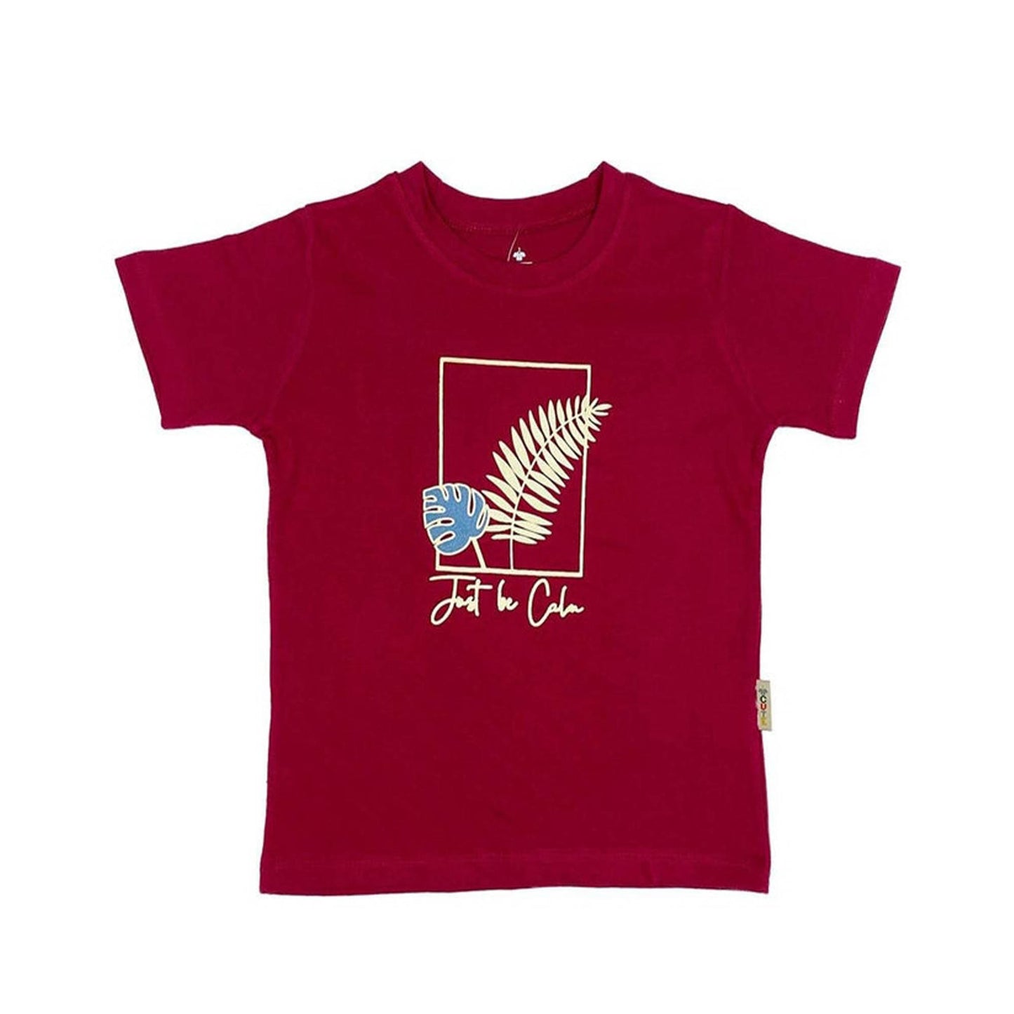 Girl Printed Top - Maroon