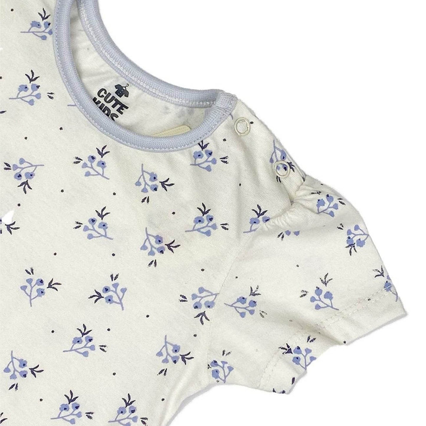 NewBorn cozy Blue Blossom night suit