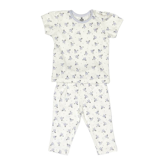 NewBorn cozy Blue Blossom night suit