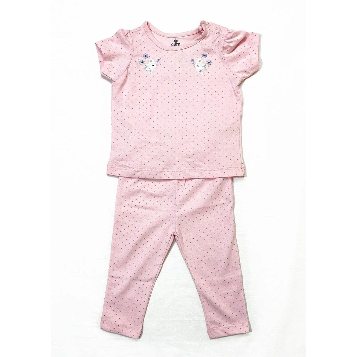 NewBorn Cozy Night Suit - Light Pink