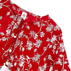 Girls Screen Printed Kurti - Red