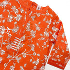 Girls Printed Kurti - Orange