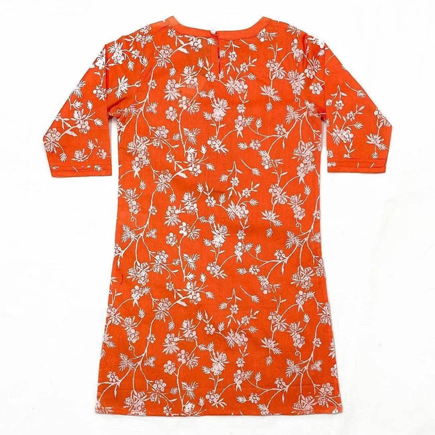 Girls Printed Kurti-Orange