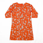Girls Printed Kurti - Orange