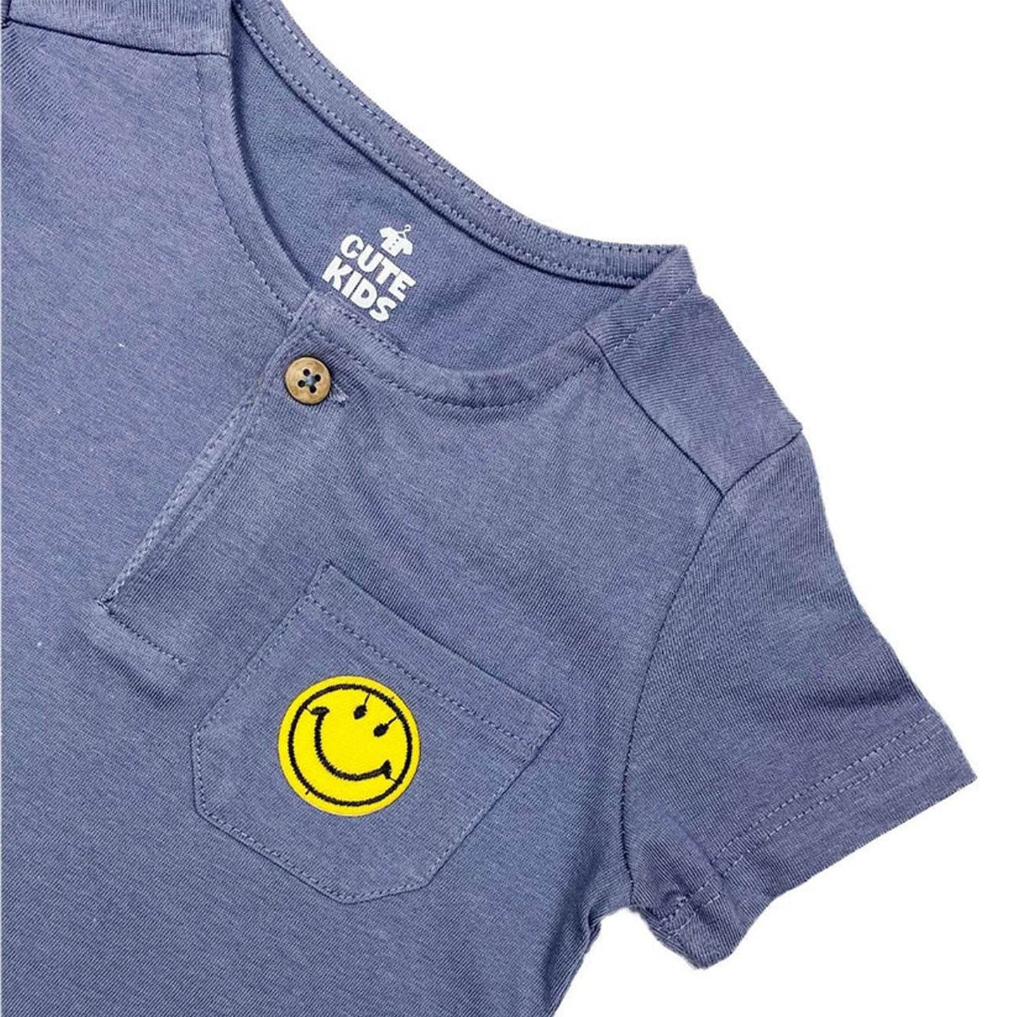 Boys T-Shirt Smiley face - Light Purple