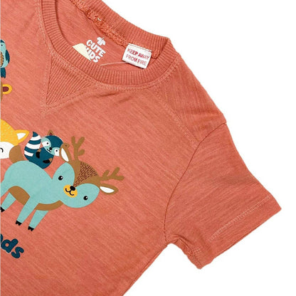 Boys T-Shirt Animal - Brown