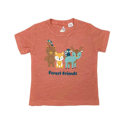 Boys T-Shirt Animal - Brown