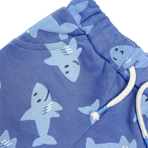 Boys Shark Shorts - Sky Blue