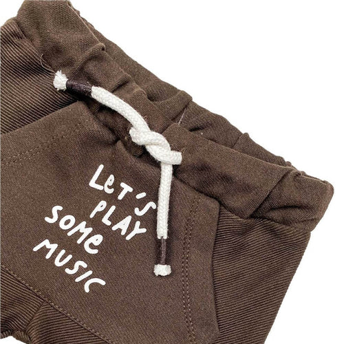 Boys Printed Shorts - Brown