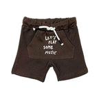 Boys Printed Shorts - Brown