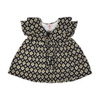 Girls Lawn Frock – Black