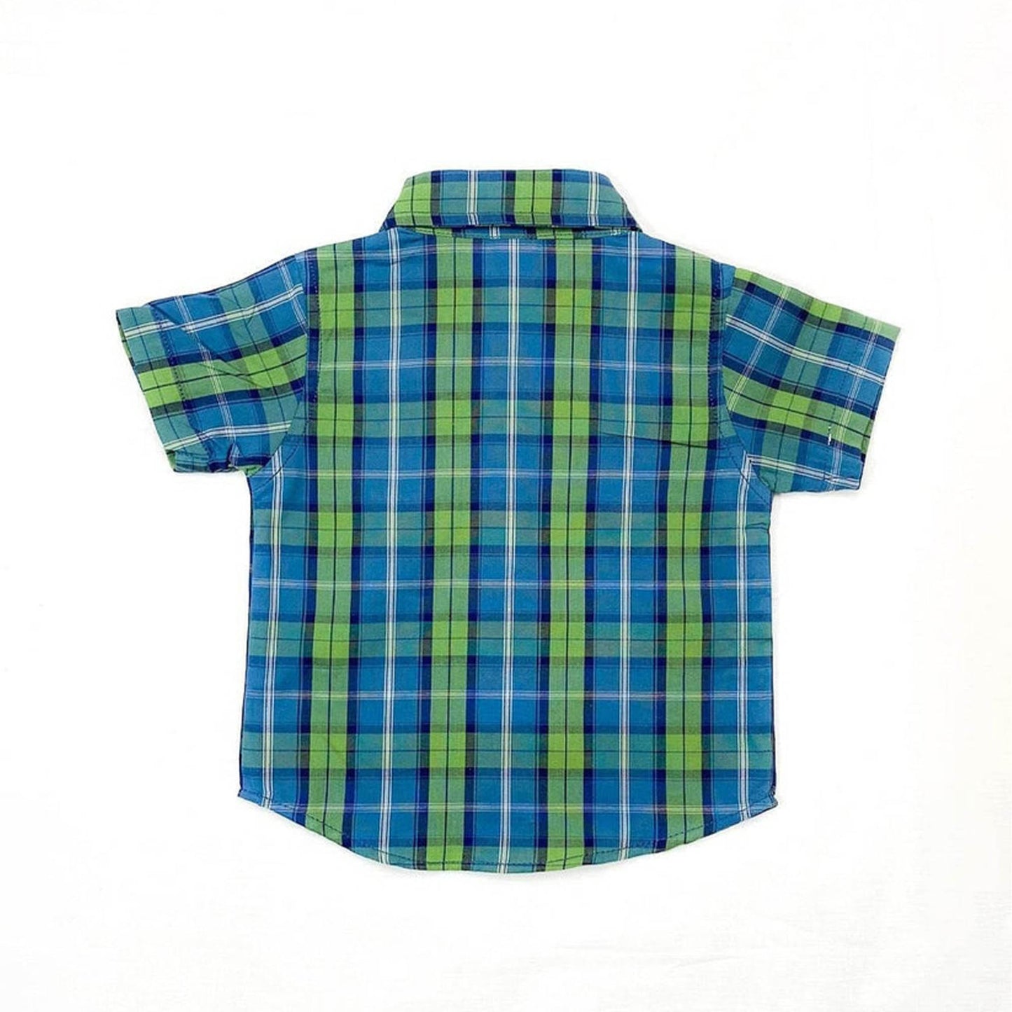 Boys 2 piece Suit - Check Green-Blue & Beige