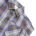Boys Checekered Co-ord Set - Navy Brown