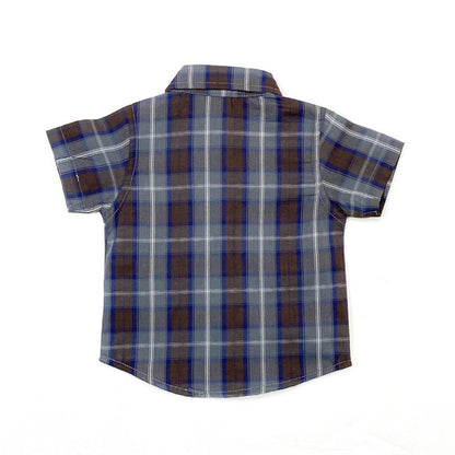 Boys 2 piece Suit - Brown Check & Beige