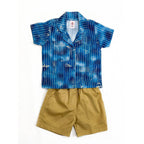 Boys Printed Co-ord Set - Denim Blue