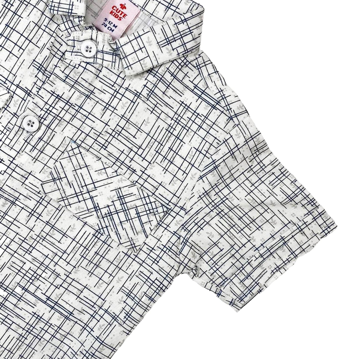 Boys 2 piece Suit - OFF-White&Blue