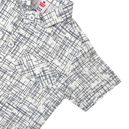Boys 2 piece Suit - OFF-White&Blue