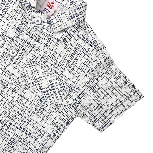 Boys 2 piece Suit - OFF-White&Blue