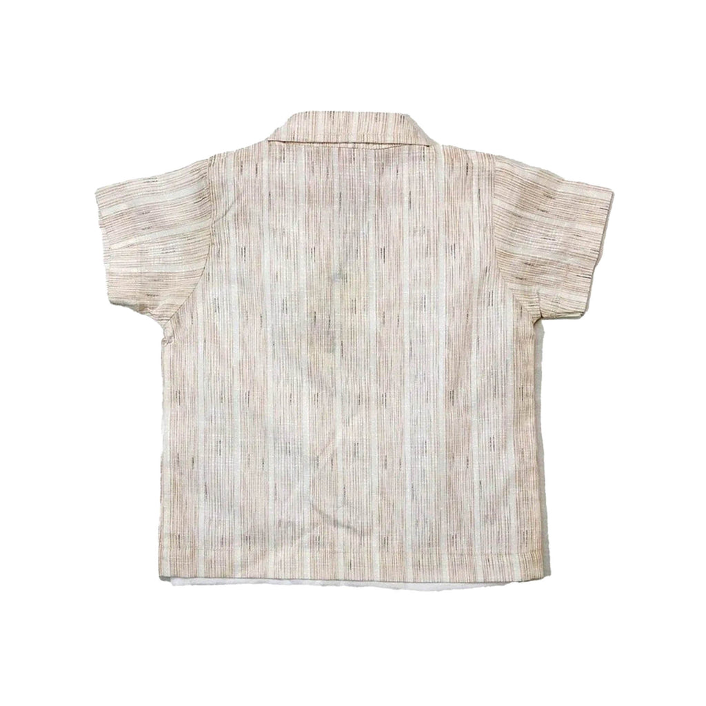 Boys 3-piece Suit - Light brown stripe