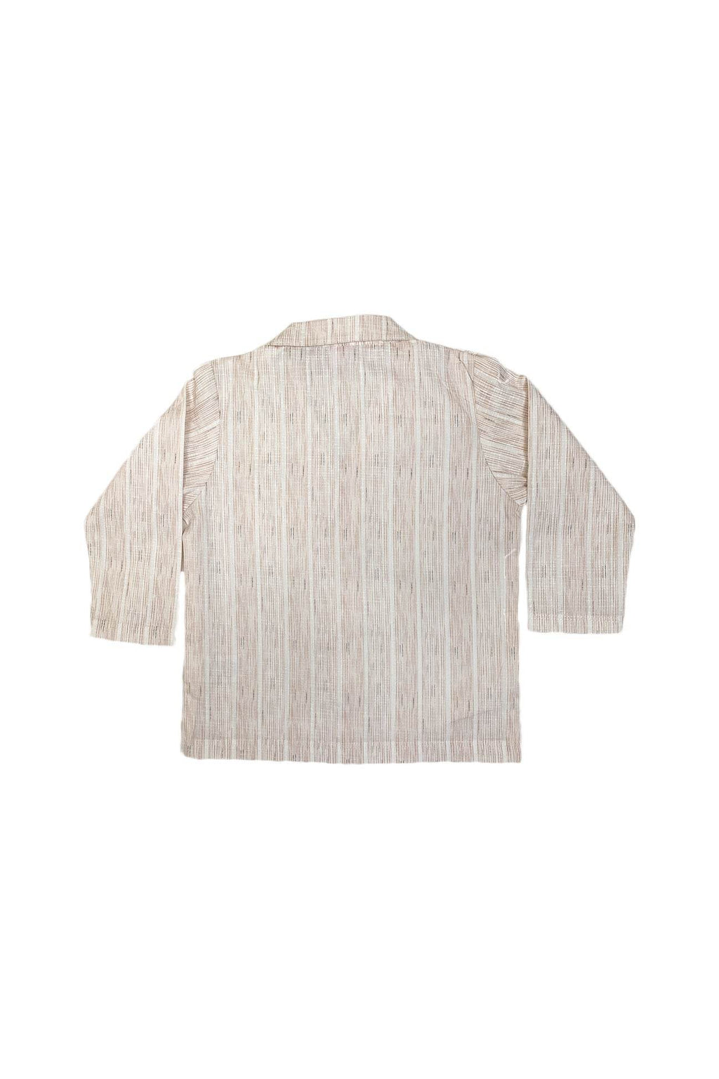 New Born 2 piece Night Suit - Light Brown stripe - Cute Kids